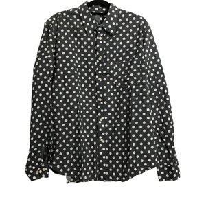 Grei NYC Polka Dot Seersucker Button Down Shirt 100% cotton Sz XL